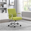 Scranton & Co Mid-Back Channel Tufted Office Chair in Basil Green Fabric