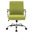 Scranton & Co Mid-Back Channel Tufted Office Chair in Basil Green Fabric