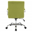 Scranton & Co Mid-Back Channel Tufted Office Chair in Basil Green Fabric