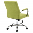 Scranton & Co Mid-Back Channel Tufted Office Chair in Basil Green Fabric