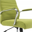 Scranton & Co Mid-Back Channel Tufted Office Chair in Basil Green Fabric