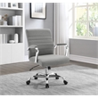 Scranton & Co Mid-Back Channel Tufted Office Chair in Gray Fabric