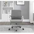 Scranton & Co Mid-Back Channel Tufted Office Chair in Gray Fabric