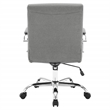 Scranton & Co Mid-Back Channel Tufted Office Chair in Gray Fabric