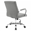 Scranton & Co Mid-Back Channel Tufted Office Chair in Gray Fabric