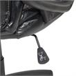 Scranton & Co Black Faux Leather Manager's Chair with Padded Loop Arms