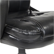 Scranton & Co Black Faux Leather Manager's Chair with Padded Loop Arms