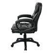 Scranton & Co Black Faux Leather Manager's Chair with Padded Loop Arms