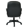 Scranton & Co Black Faux Leather Manager's Chair with Padded Loop Arms