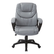 Scranton & Co Charcoal Gray Faux Leather Manager's Chair Padded Loop Arms