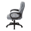 Scranton & Co Charcoal Gray Faux Leather Manager's Chair Padded Loop Arms