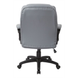 Scranton & Co Charcoal Gray Faux Leather Manager's Chair Padded Loop Arms