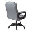 Scranton & Co Charcoal Gray Faux Leather Manager's Chair Padded Loop Arms