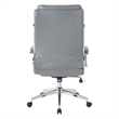Scranton & Co Charcoal Faux Leather Executive High Back Chair Chrome Base