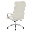 Scranton & Co High Back Executive Office Chair in Cream Faux Leather