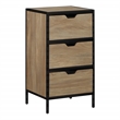 Scranton & Co 3-Drawer Accent Storage Cabinet in Oak Fully Assembled
