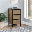 Scranton & Co 3-Drawer Accent Storage Cabinet in Oak Fully Assembled