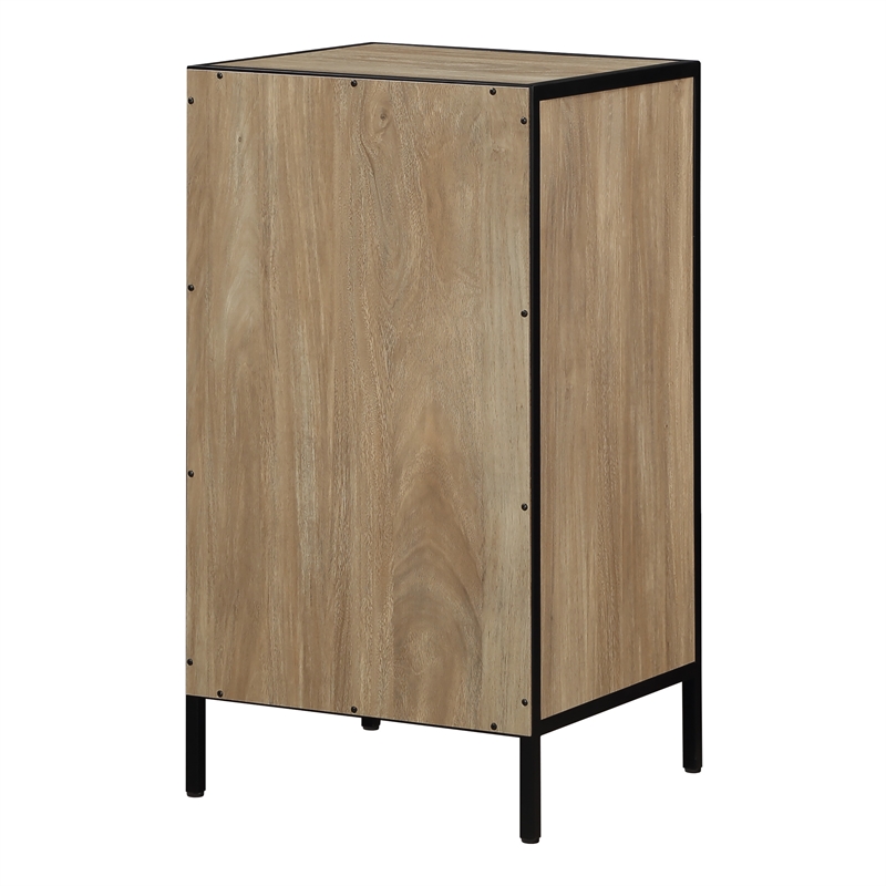 Scranton & Co 3-Drawer Accent Storage Cabinet in Oak Fully Assembled