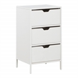 Scranton & Co 3-Drawer Accent Storage Cabinet in White Engineered Wood