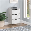Scranton & Co 3-Drawer Accent Storage Cabinet in White Engineered Wood