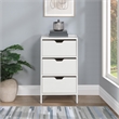 Scranton & Co 3-Drawer Accent Storage Cabinet in White Engineered Wood