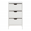 Scranton & Co 3-Drawer Accent Storage Cabinet in White Engineered Wood