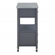 Scranton & Co Farmhouse Kitchen Cart with Granite Top in Gray Base