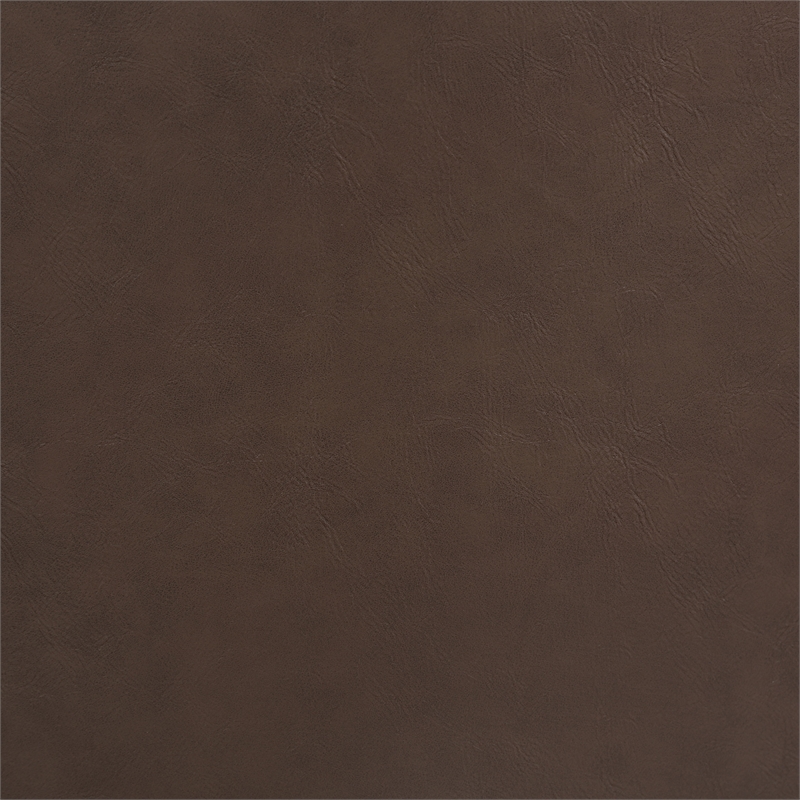 Scranton & Co Chocolate Faux Leather Office Chair with Dark Wood Arms