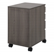 Scranton & Co 4-Drawer Mobile Storage Cart in Farm Oak Engineered Wood