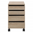 Scranton & Co 4-Drawer Mobile Storage Cart in River Oak Engineered Wood