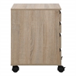 Scranton & Co 4-Drawer Mobile Storage Cart in River Oak Engineered Wood