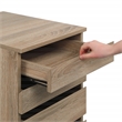Scranton & Co 4-Drawer Mobile Storage Cart in River Oak Engineered Wood