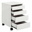 Scranton & Co 4-Drawer Mobile Storage Cart in White Oak Engineered Wood