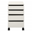 Scranton & Co 4-Drawer Mobile Storage Cart in White Oak Engineered Wood