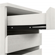 Scranton & Co 4-Drawer Mobile Storage Cart in White Oak Engineered Wood