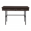 Scranton & Co Writing Desk with Lockdowel Assembly in Espresso Engineered Wood