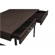 Scranton & Co Writing Desk with Lockdowel Assembly in Espresso Engineered Wood