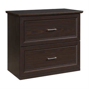 Scranton & Co 2-Drawer Lateral File Cabinet in Espresso Engineered Wood