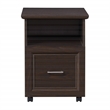 Scranton & Co Rolling File Cart with Lockdowel Assembly in Espresso Wood