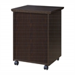 Scranton & Co Rolling File Cart with Lockdowel Assembly in Espresso Wood