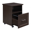 Scranton & Co Rolling File Cart with Lockdowel Assembly in Espresso Wood