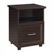 Scranton & Co Rolling File Cart with Lockdowel Assembly in Espresso Wood