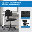 Scranton & Co Black Urethane Ergonomic Task Chair with Tilt and Back Angle
