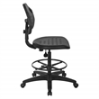 Scranton & Co Black Urethane Drafting Chair with Adjustable Footrest