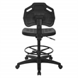 Scranton & Co Black Urethane Drafting Chair with Adjustable Footrest