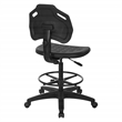 Scranton & Co Black Urethane Drafting Chair with Adjustable Footrest
