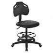 Scranton & Co Black Urethane Drafting Chair with Adjustable Footrest