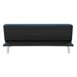 Scranton & Co Convertible Sofa Futon in Indigo Fabric with Chrome Legs