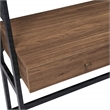 Scranton & Co 3-Piece Desk and Bookcase Wall System in Walnut Wood