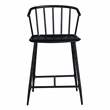 Scranton & Co All Metal Counter Stool in Black with Spindle Back Detail
